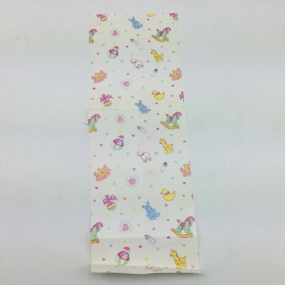 Baby Shower Gender Reveal Neutral Gift Printed Wrapping Paper Present Pink Blue